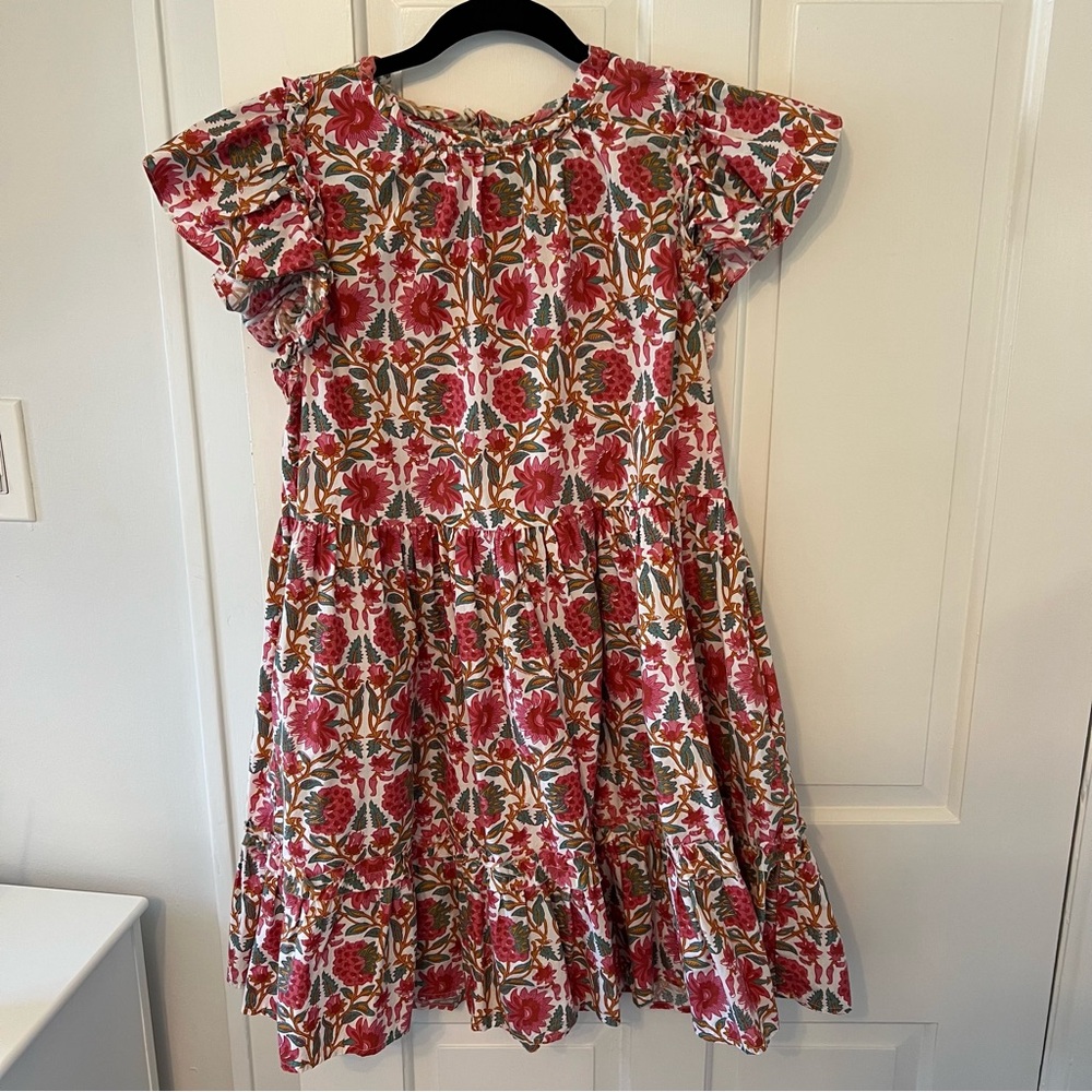 Caroline Constas Floral Dress in Red and Green
